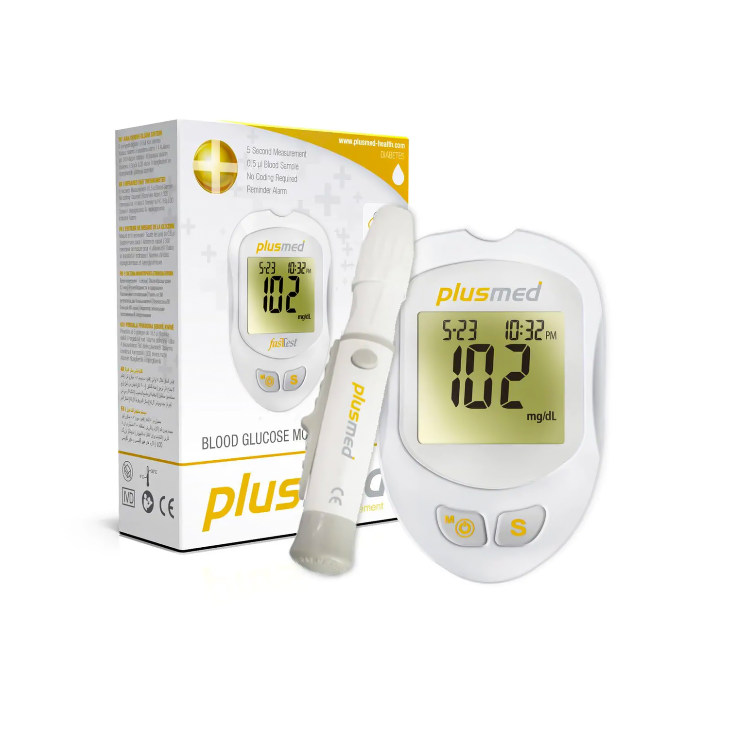 Plusmed Blood Glucose Monitor System Pm-100