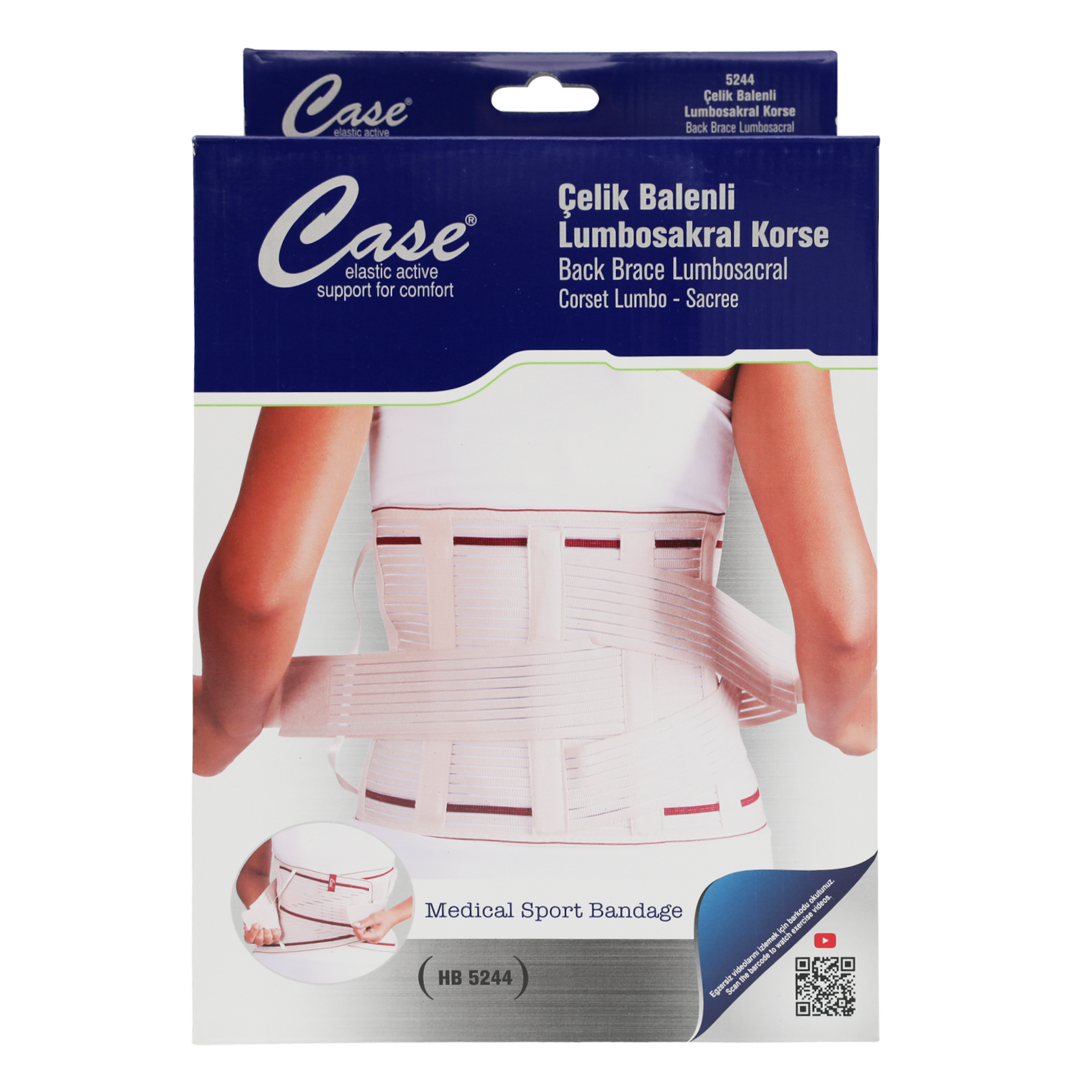 Case Back Brace Lumbosacral Hb 5244 L