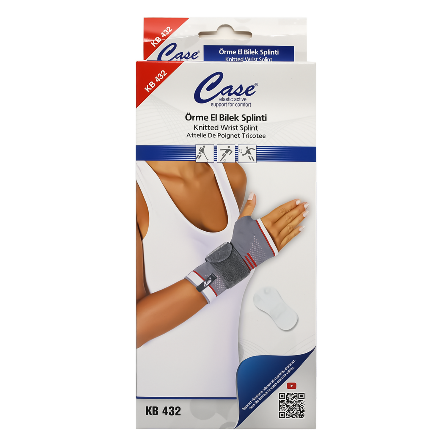 Case Knitted Wrist Splint Kb 432 S-M Left