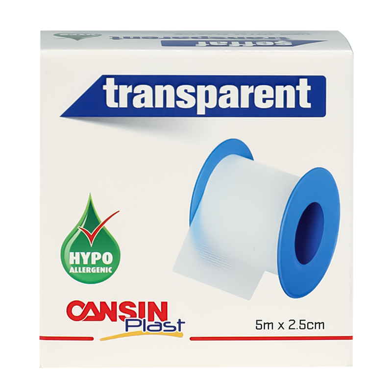 Cansinplast Transparent Plaster 5mx2.5cm 128T