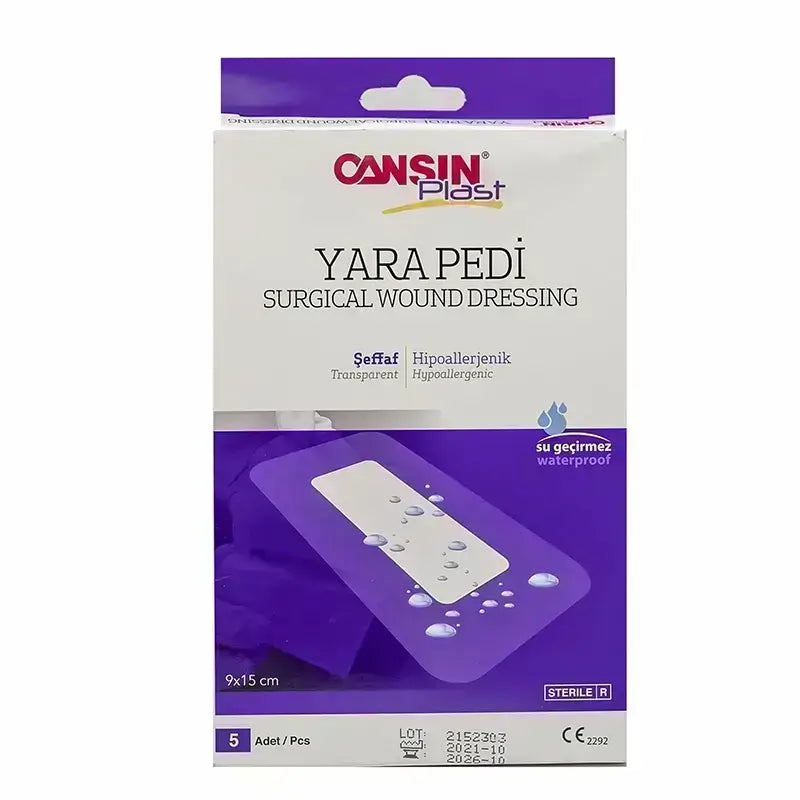 Cansinplast Transparent W.Dressing 9*15*cm 5 PCS 523s Qattan