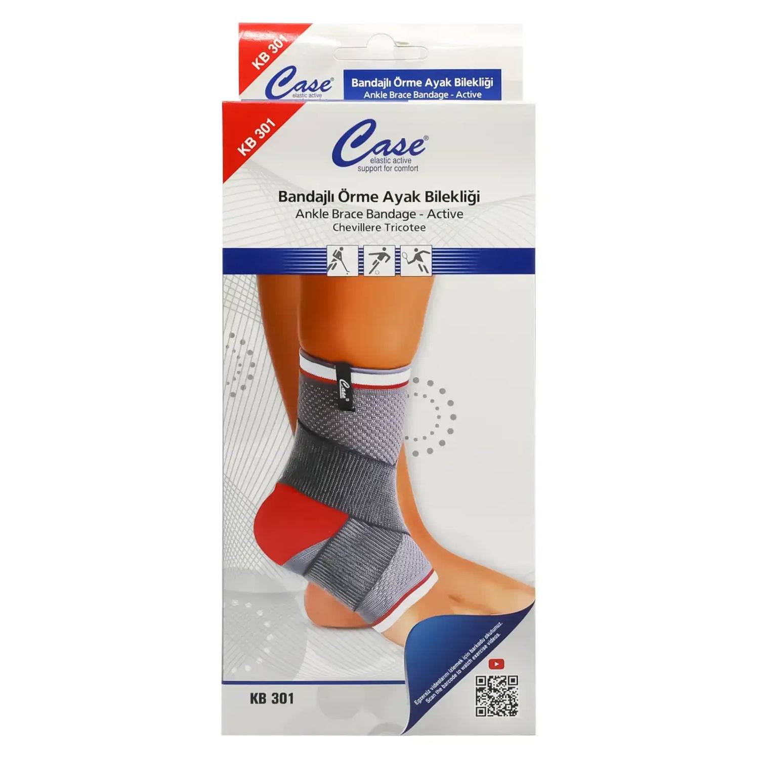 Case Ankle Brace Bandage Active Kb 301 M