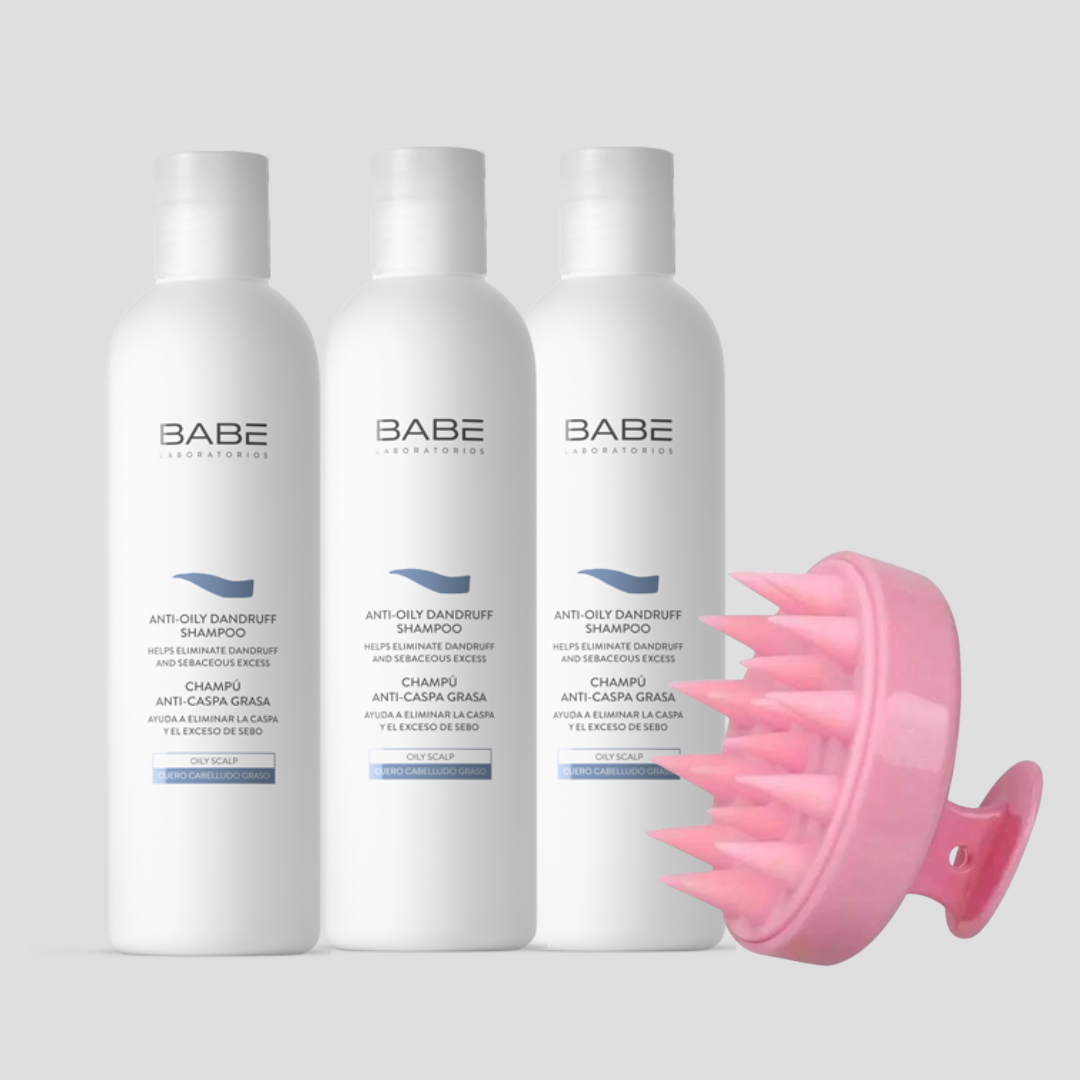 باقة لمكافحة القشرة + فرشاة تدليك فروة الرأس 