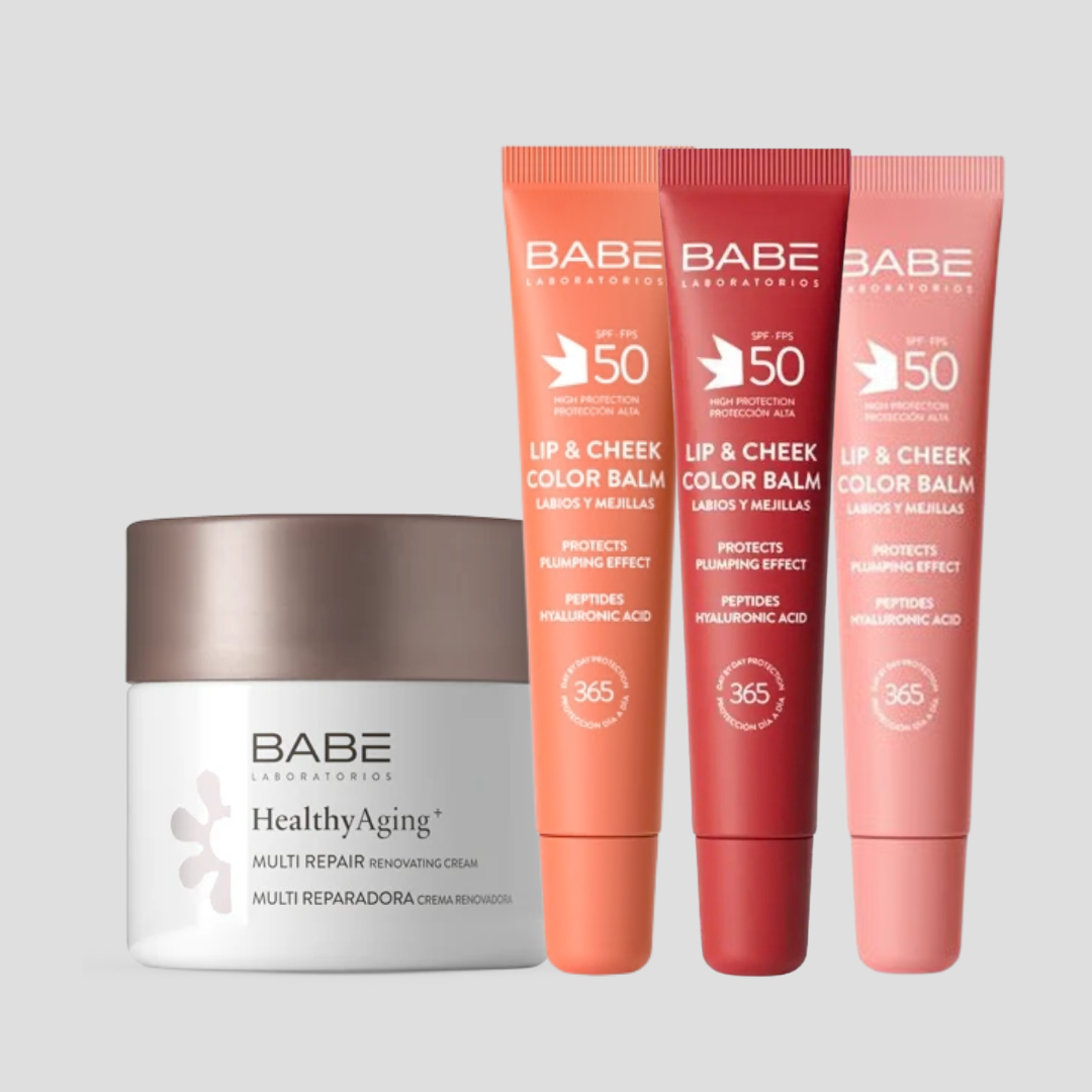 روتين بابي كريم الريتينول وتنت الشفاه والخدود